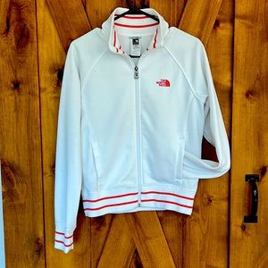 The North Face white full zip jacket size M
